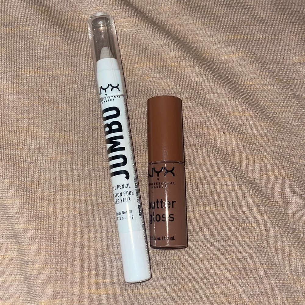 FREE with $15 purchase NYX jumbo eye pencil + NYX butter gloss